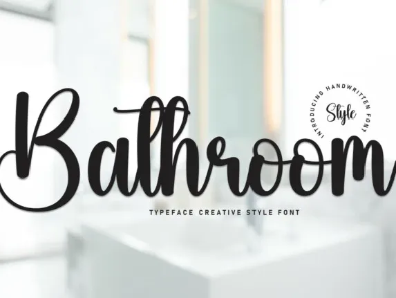 Bathroom Script font