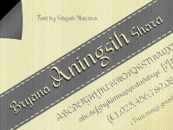 Bryana Aningsih Shara font