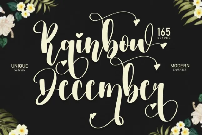 Rainbow December font