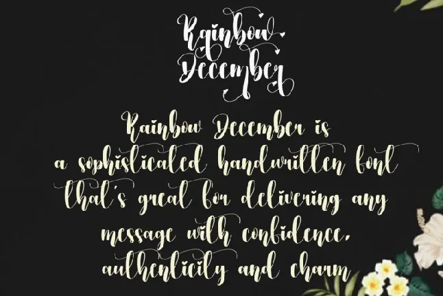 Rainbow December font