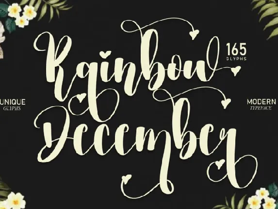 Rainbow December font