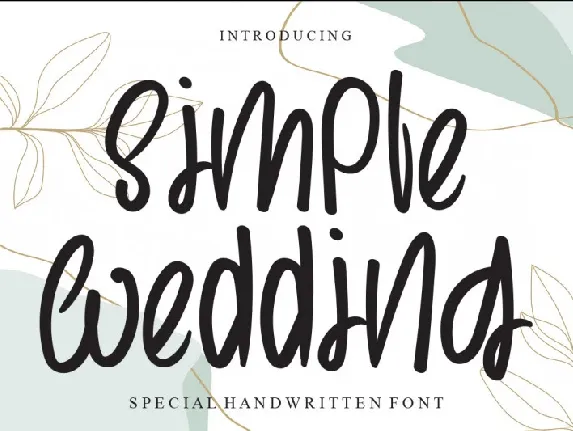 Simple Wedding font