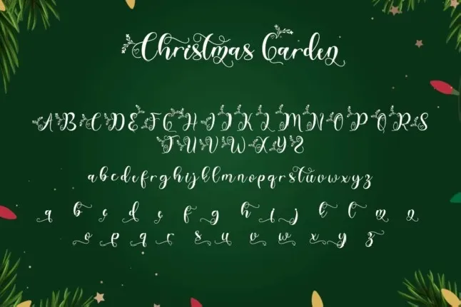 Christmas Garden Script font