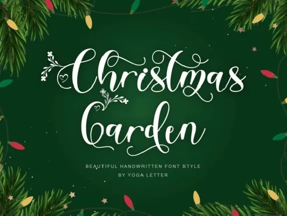 Christmas Garden Script font