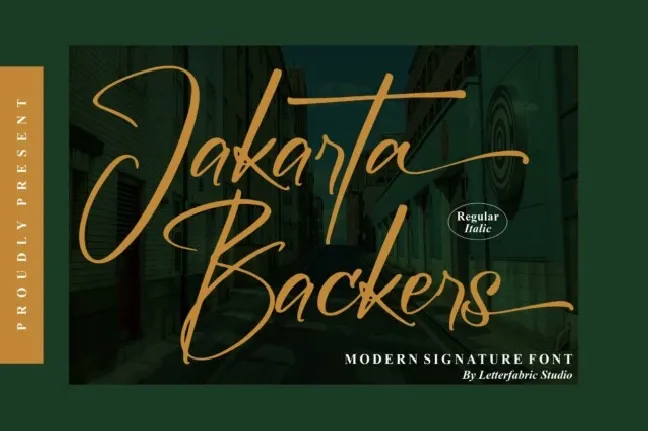 Jakarta Backers font