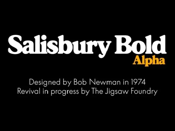 Salisbury Bold font