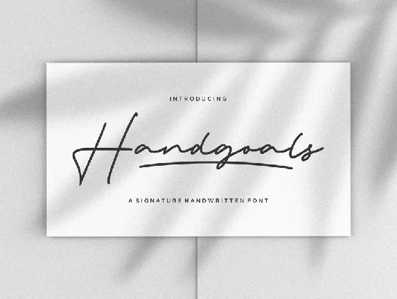 Handgoals font