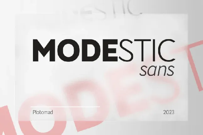 Modestic Sans font