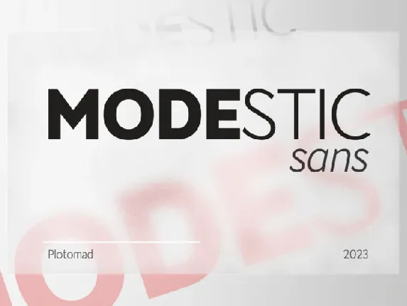 Modestic Sans font