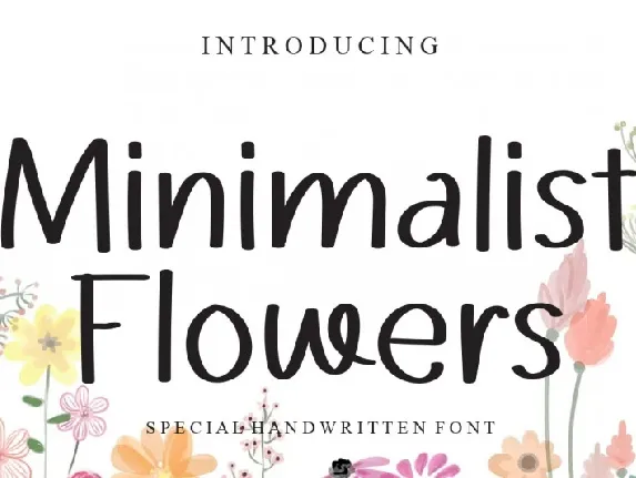 Minimalist Flowers font