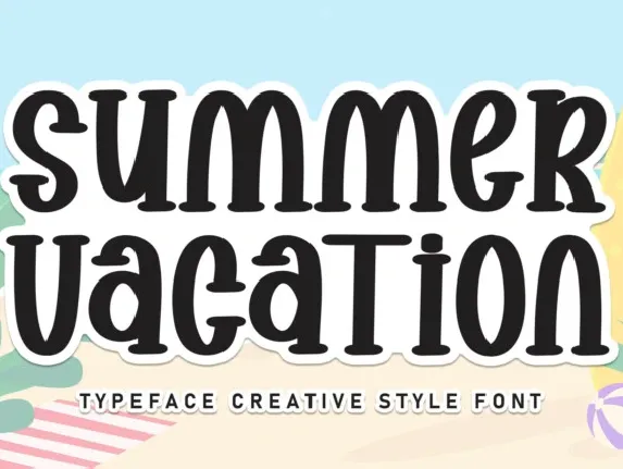 Summer Vacation Display Typeface font