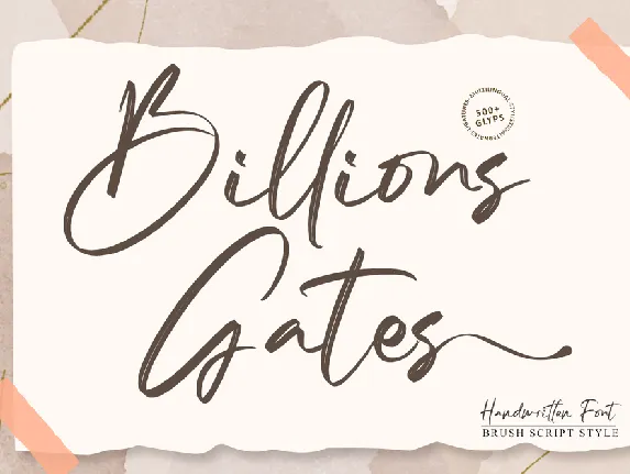 Billions Gates Personal Use Only font