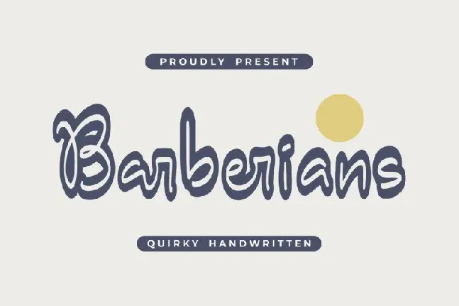 Barberians Handwritten font