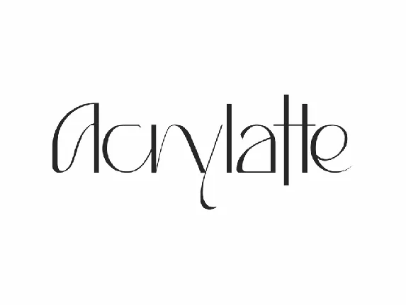 Acrylatte Demo font