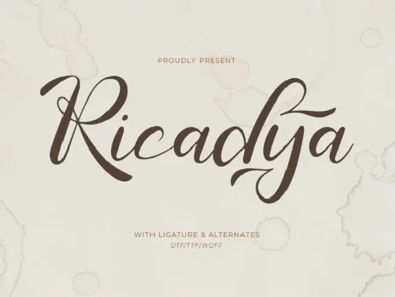 Ricadya font