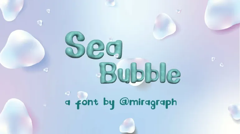 Sea Bubble – Fun font