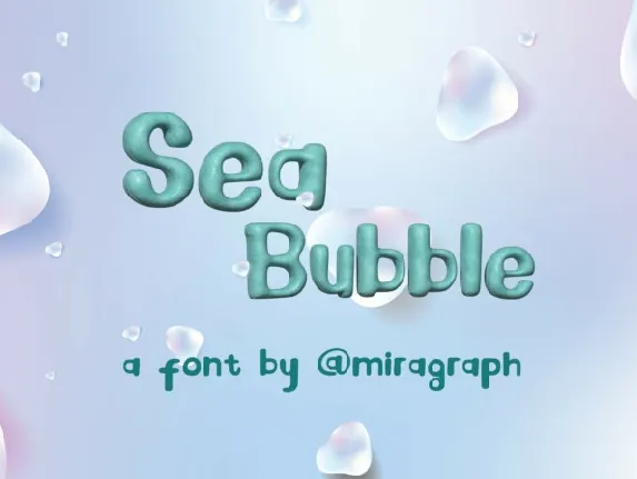 Sea Bubble – Fun font