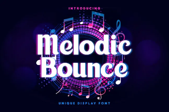 Melodic Bounce Demo font