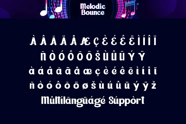 Melodic Bounce Demo font