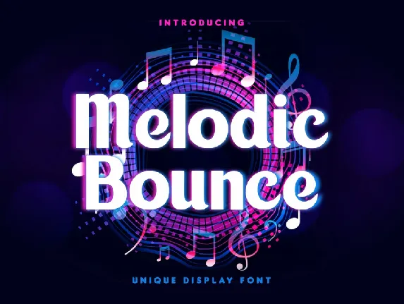 Melodic Bounce Demo font