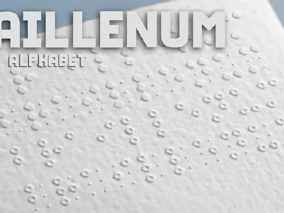 Braillenum font