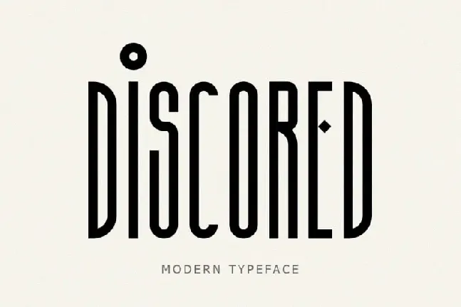 Discored Display font