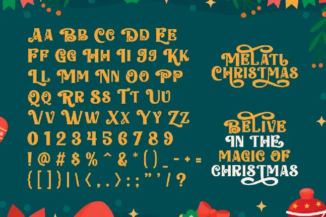 Melati Christmas font