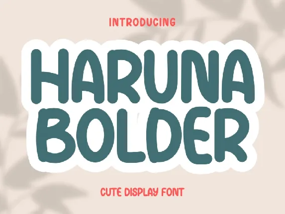 Haruna bolder font