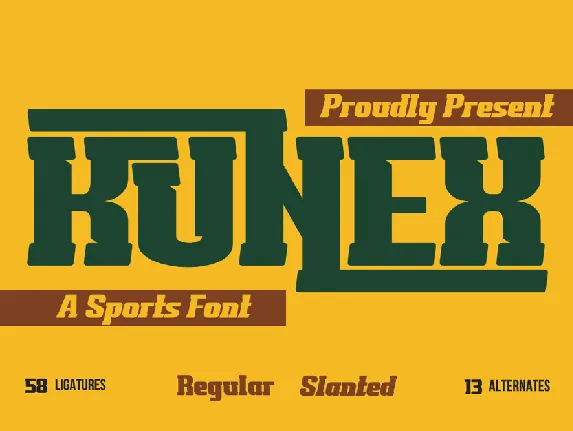 KUNEX trial font