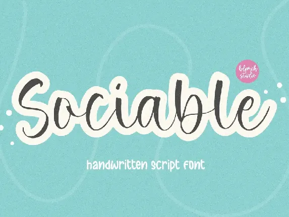 Sociable font