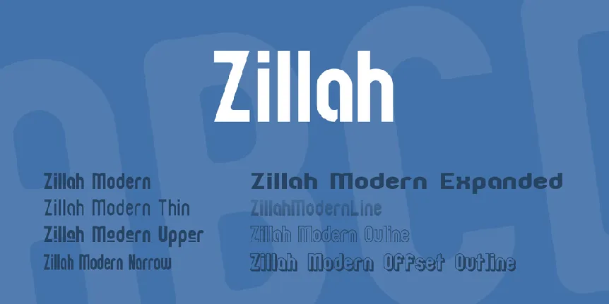 Zillah font