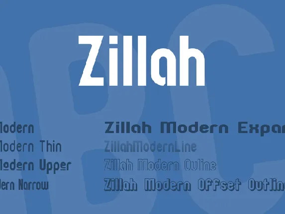 Zillah font