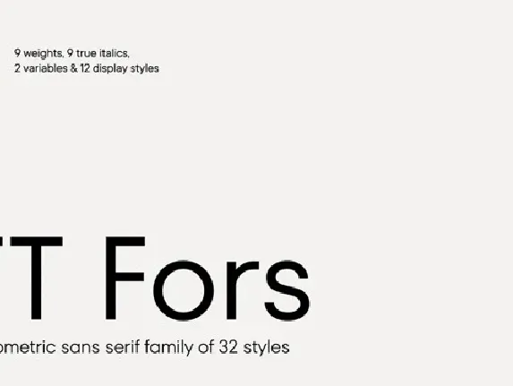 TT Fors font