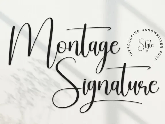 Montage Signature Script font