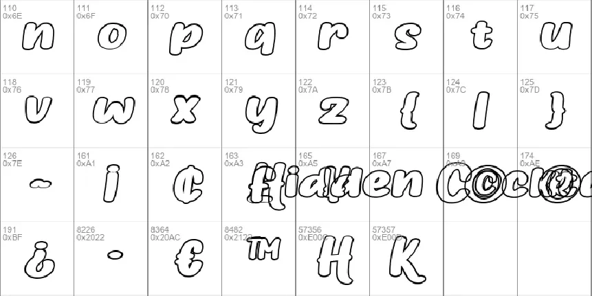 Hidden Cocktails font