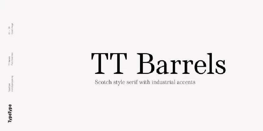 TT Barrels font