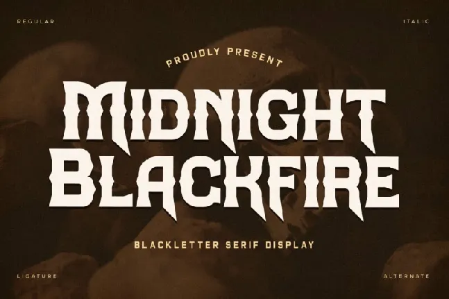 Midnight Blackfire font