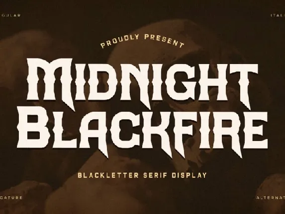 Midnight Blackfire font