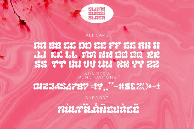 Blumebungabloem font