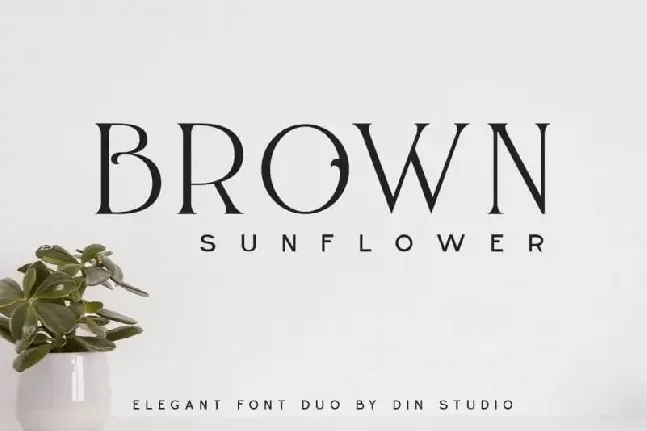 Brown Sunflower Display font