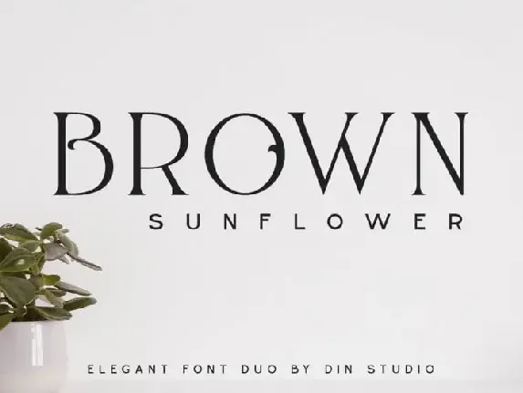 Brown Sunflower Display font