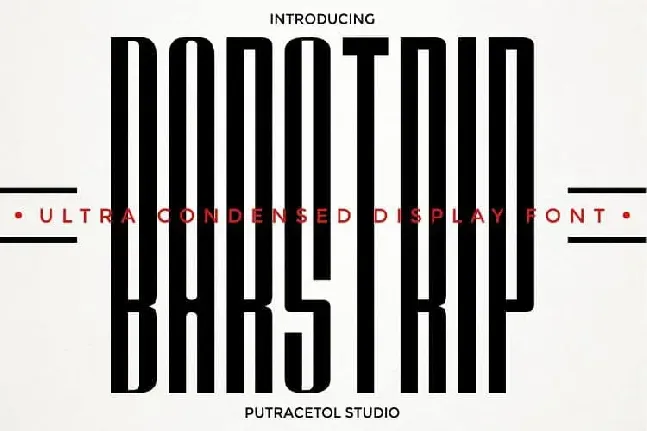 BARSTRIP Ultra Condensed font