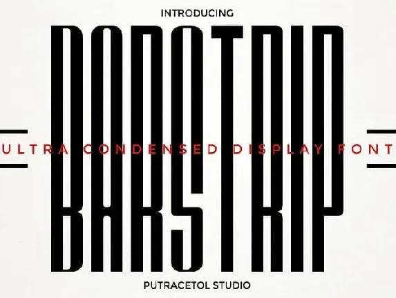 BARSTRIP Ultra Condensed font