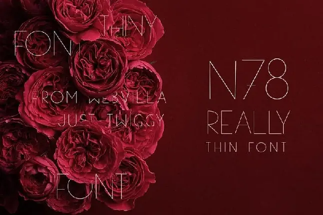 N78 Thin font