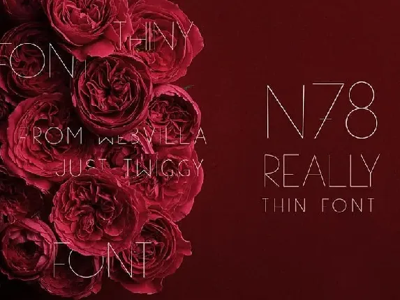 N78 Thin font