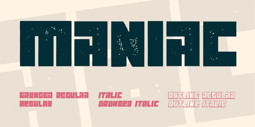 Maniac font