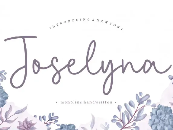 Joselyna Monoline Handwritten font