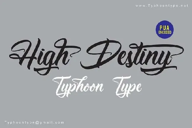 High Destiny Script font