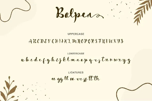 Bolpen font