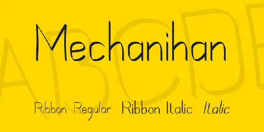 Mechanihan font